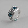 Men Silver-plated OWL RING