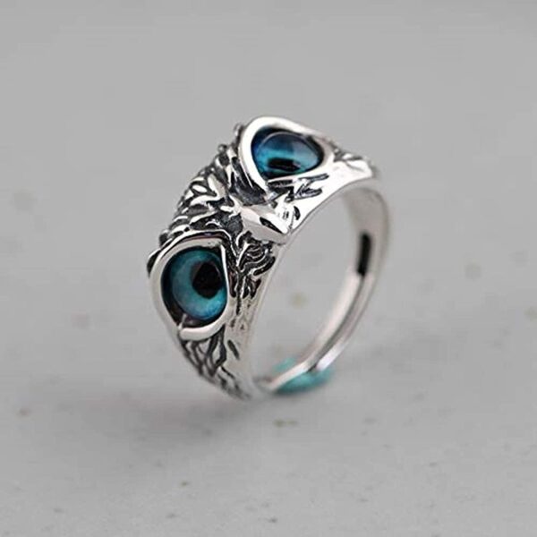 Men Silver-plated OWL RING