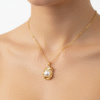 Molten Pearl Embrace Necklace