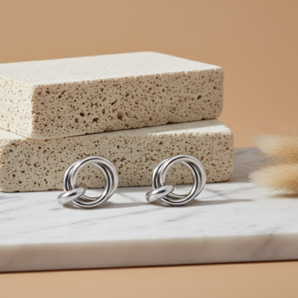 Intertwined Knot Modern Stud Earrings