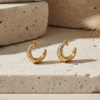 Chunky Croissant Twisted Hoop Studs