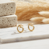 Modern Spiral Loop Stud Earrings