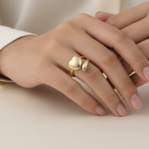 Fluid Heart Embrace Ring