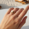Minimal Dual-Shape Open Ring by Yugmani