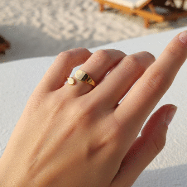 Minimal Dual-Shape Open Ring by Yugmani