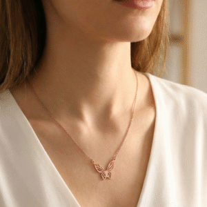 Eternal Grace Anti-Tarnish Butterfly Statement Necklace