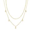Crystal Dewdrop Layering Necklace