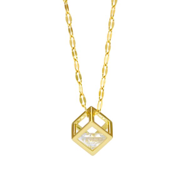 Radiant Square Solitaire Necklace