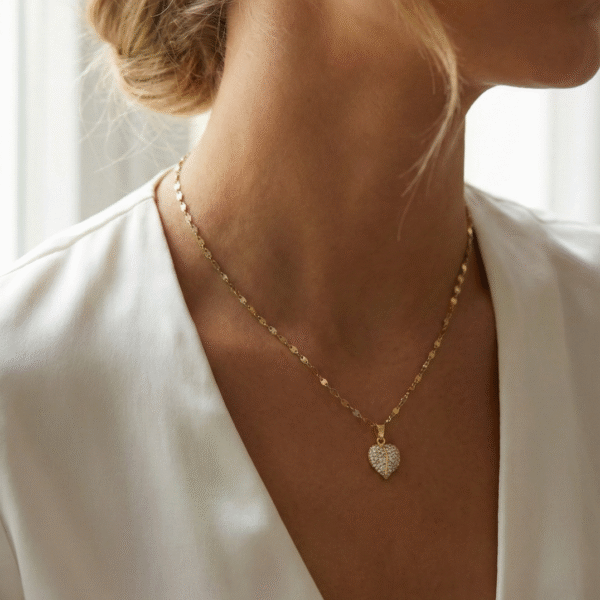 Radiant Heart Symbolic Anti-Tarnish Statement Necklace