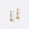 Twisted Bar & Matte Gold Drop Earrings