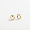 Modern Spiral Loop Stud Earrings