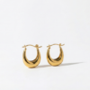 Chunky Sculptural Half-Moon Hoops