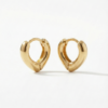 Sculptural Dome Gold Huggie Hoops