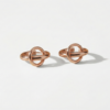 Rose Gold Orbital Circle Stud Earrings