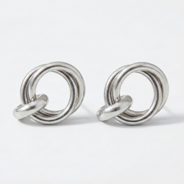 Intertwined Knot Modern Stud Earrings