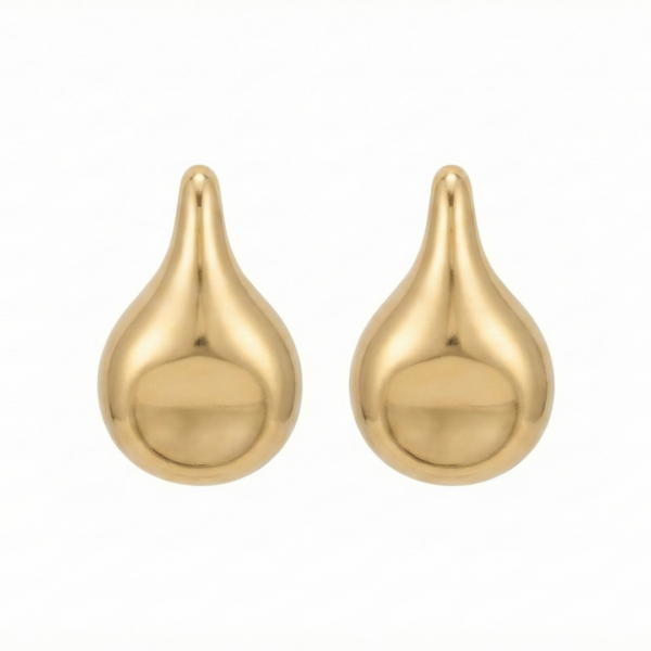 Sculpted Teardrop Statement Earrings by Yugmani