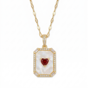 13 Empress Heart Mother of Pearl Medallion