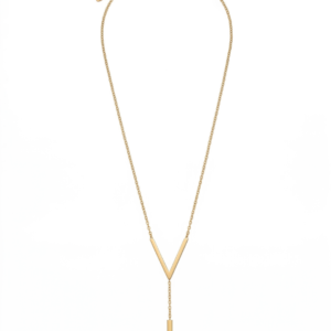 14 Sculptural V-Drop Lariat Necklace
