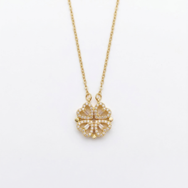20 Lucky Hearts Four-Leaf Clover Necklace