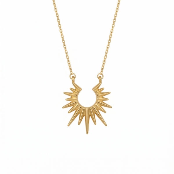 Golden Solstice Sunburst Necklace