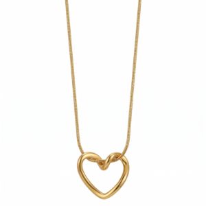 23 Interlocked Heart Snake Chain Necklace