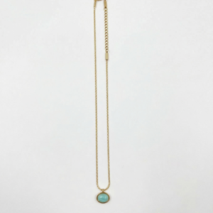 30 Serene Mint Cabochon Pendant