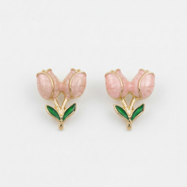 Enchanted Tulip Garden Stud Earrings