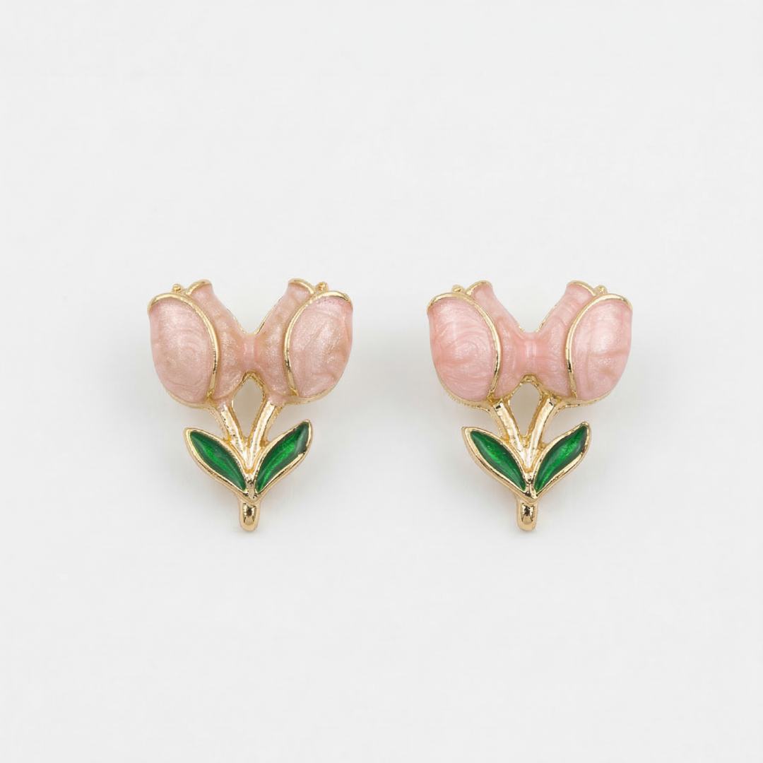 Enchanted Tulip Garden Stud Earrings