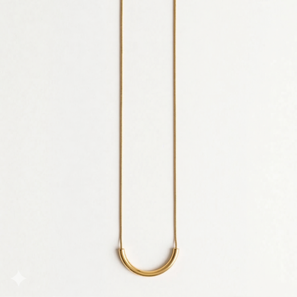60 Minimalist Aurelian Arc Lariat Necklace