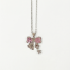 Pink Coquette Ribbon Bow Necklace