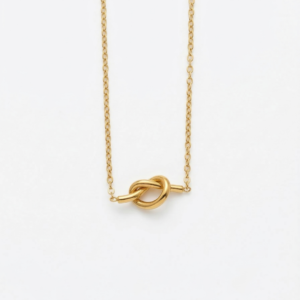 8 Eternal Bond Golden Knot Necklace