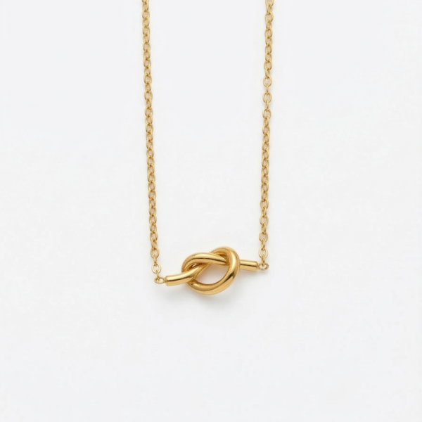 8 Eternal Bond Golden Knot Necklace