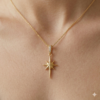 YUGMANI Golden Radiance Starburst Necklace